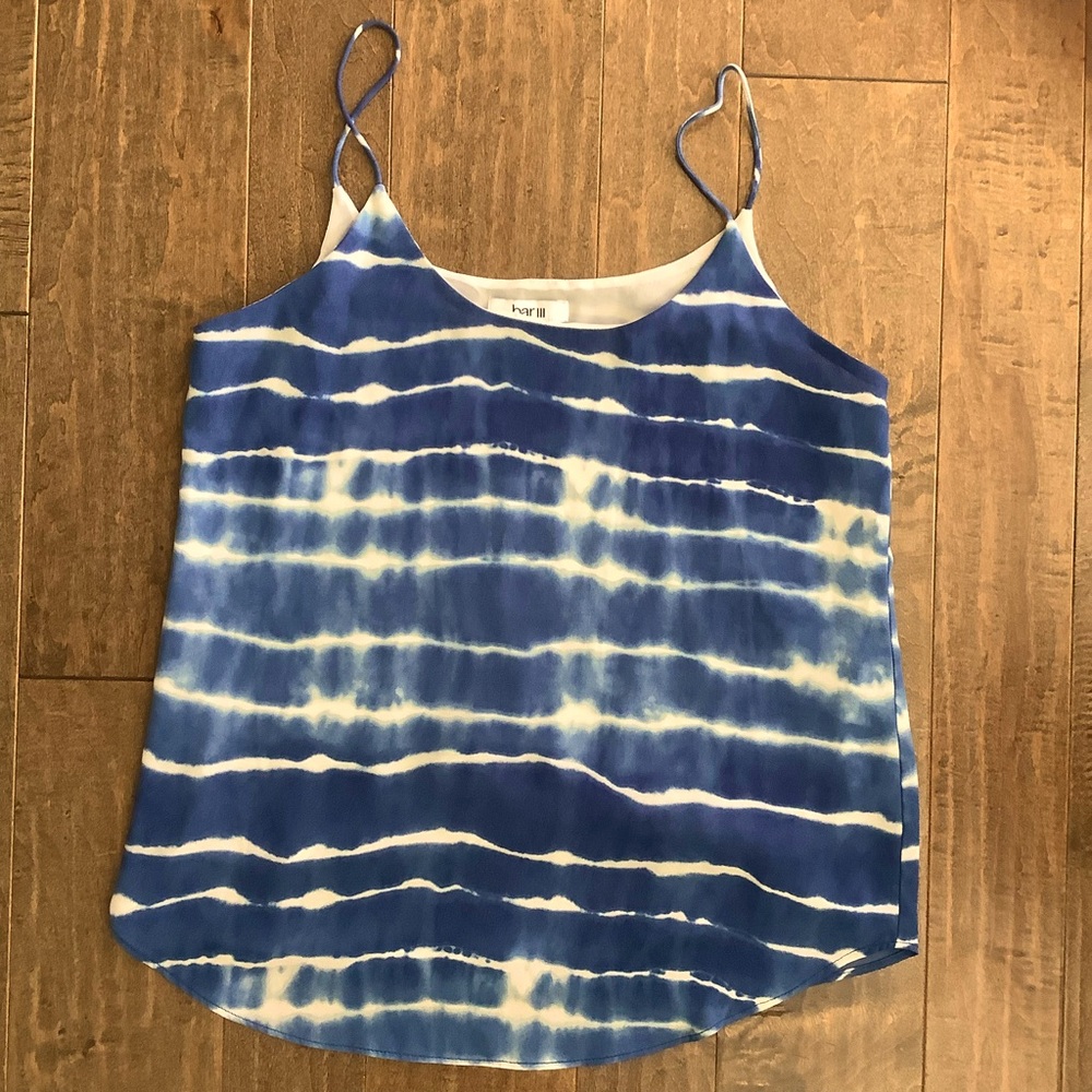 Barr lll Royal Blue and White Camisole, Size XS